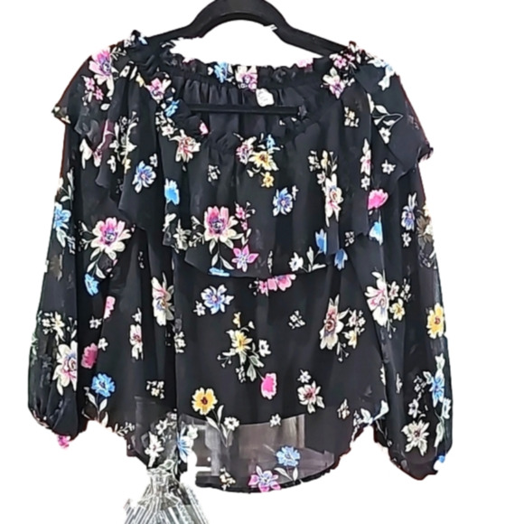 Divided by H&M floral design funcy blouse xs - Picture 1 of 6
